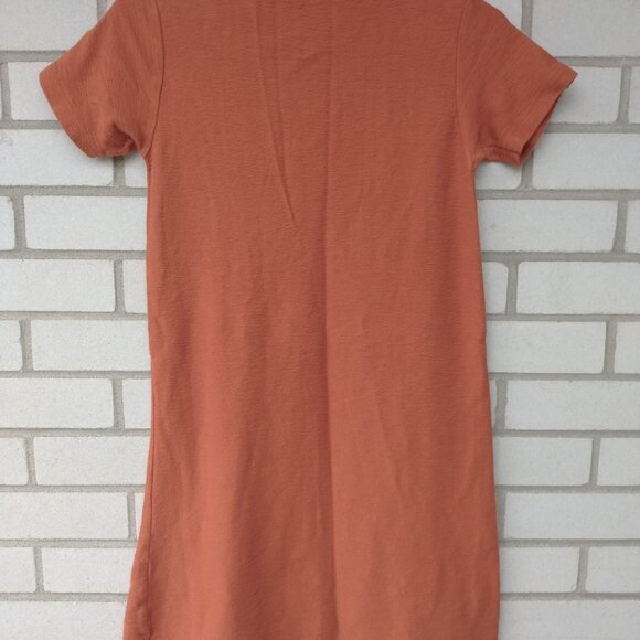 Zara Trafaluc Orange Tunic Top Dress - Picture 9 of 10
